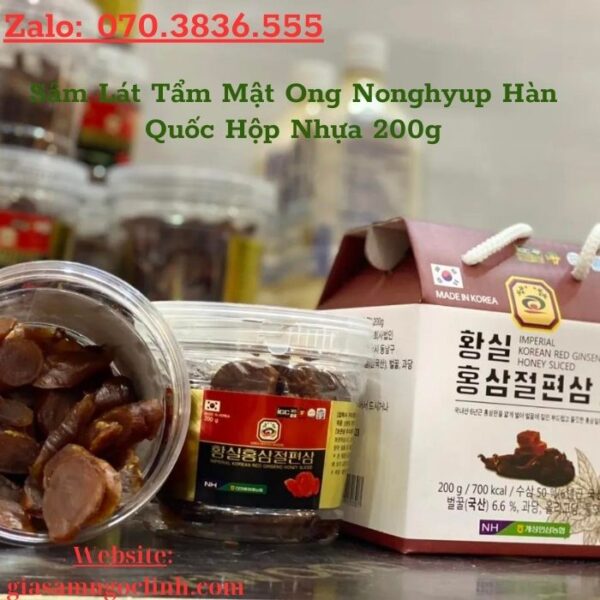 Sâm Lát Tẩm Mật Ong Nonghyup Hàn Quốc Hộp Nhựa 200g