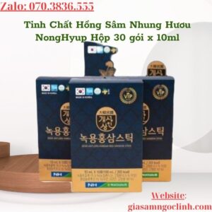 Tinh Chất Hồng Sâm Nhung Hươu NongHyup Hộp 30 gói x 10ml