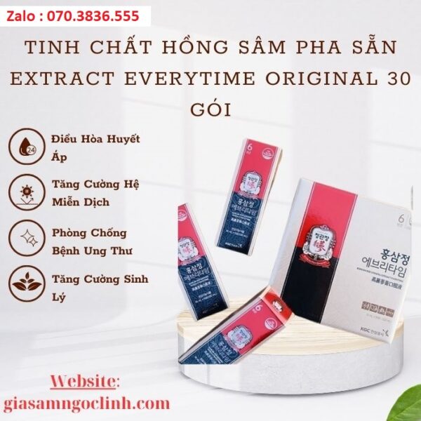 Tinh Chất Hồng Sâm Pha Sẵn Extract Everytime Original 30 gói