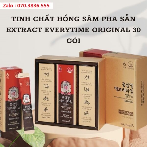Tinh Chất Hồng Sâm Pha Sẵn Extract Everytime Original 30 gói