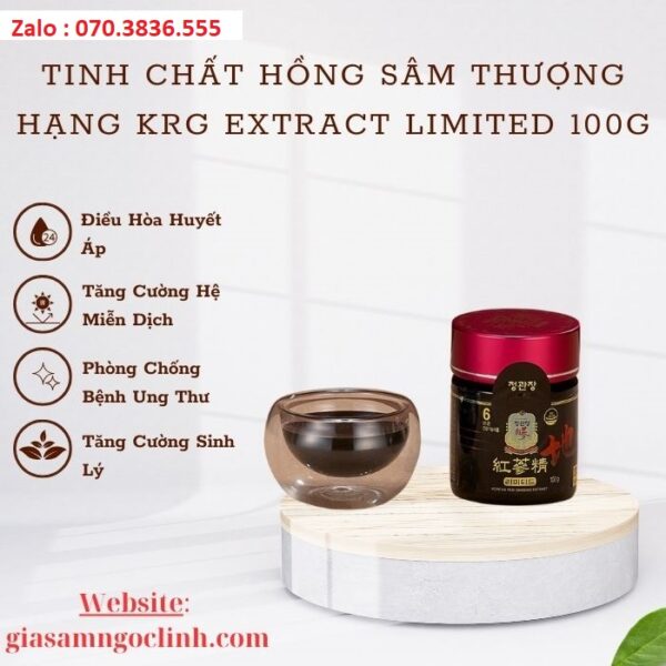 Tinh Chất Hồng Sâm Thượng Hạng KRG Extract Limited 100g
