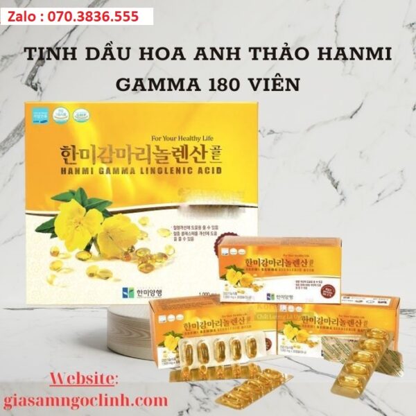 Tinh Dầu Hoa Anh Thảo Hanmi Gamma 180 Viên