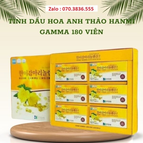 Tinh Dầu Hoa Anh Thảo Hanmi Gamma 180 Viên