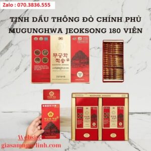 Tinh Dầu Thông Đỏ Chính Phủ Mugunghwa Jeoksong 180 Viên Tinh Dau Thong Do Chinh Phu Mugunghwa Jeoksong 180 Vien 2