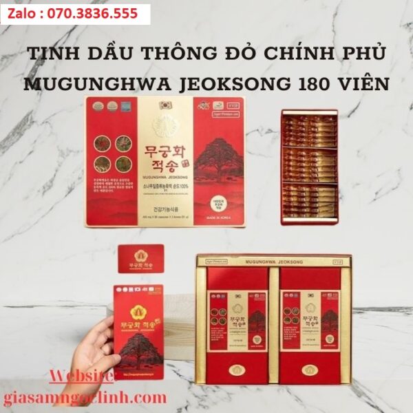 Tinh Dầu Thông Đỏ Chính Phủ Mugunghwa Jeoksong 180 Viên