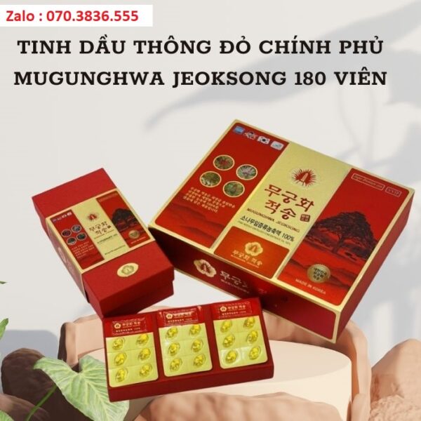 Tinh Dầu Thông Đỏ Chính Phủ Mugunghwa Jeoksong 180 Viên