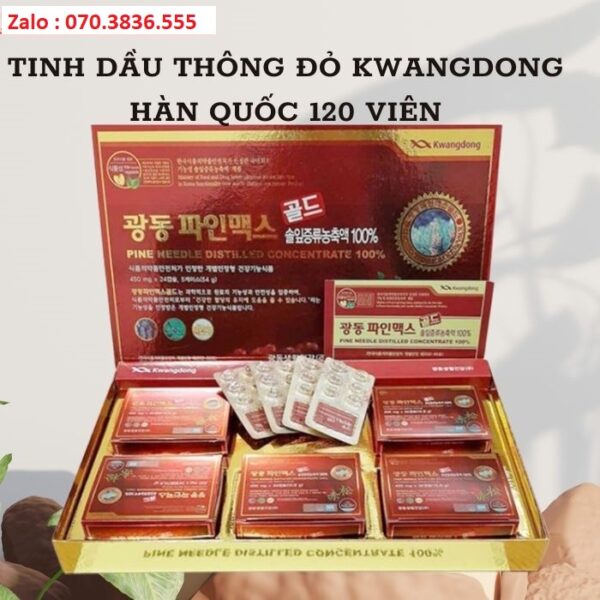 Tinh Dầu Thông Đỏ Kwangdong Hàn Quốc 120 Viên