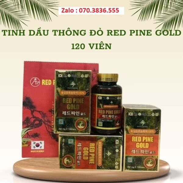 Tinh Dầu Thông Đỏ Red Pine Gold 120 Viên