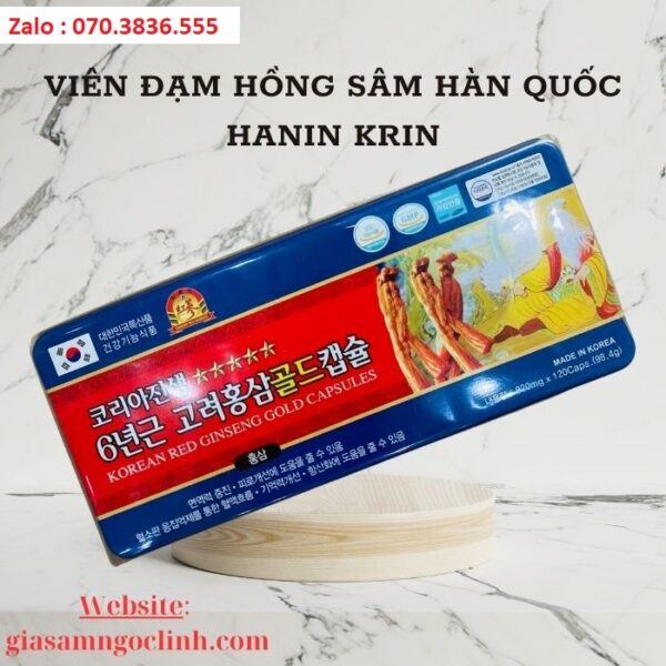 Viên Đạm Hồng Sâm Hàn Quốc Hanin Krin