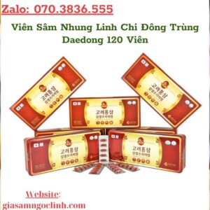 Viên Sâm Nhung Linh Chi Đông Trùng Daedong 120 Viên Vien Sam Nhung Linh Chi Dong Trung Daedong 120 Vien 2