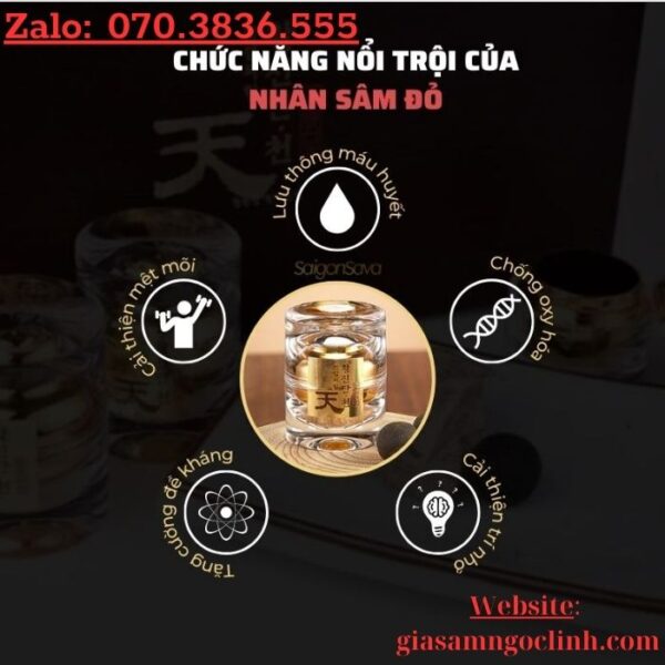 Viên Thiên Sâm Linh Đan Trầm Hương KGC Chính Phủ Hàn Quốc Hộp 20 Viên