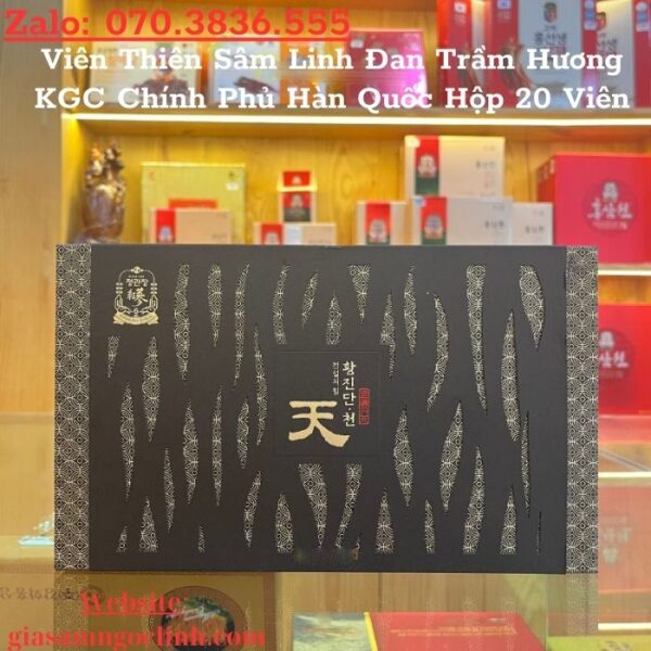 Viên Thiên Sâm Linh Đan Trầm Hương KGC Chính Phủ Hàn Quốc Hộp 20 Viên