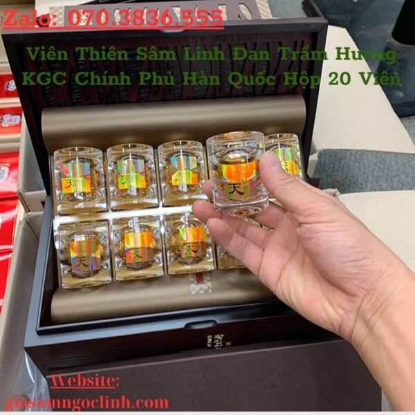 Viên Thiên Sâm Linh Đan Trầm Hương KGC Chính Phủ Hàn Quốc Hộp 20 Viên