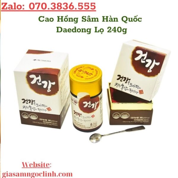 Cao Hồng Sâm Hàn Quốc Daedong Lọ 240g
