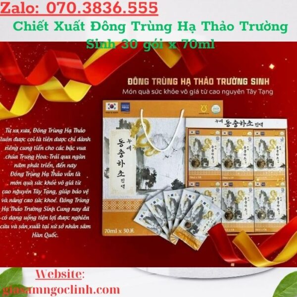Chiết Xuất Đông Trùng Hạ Thảo Trường Sinh 30 gói x 70ml