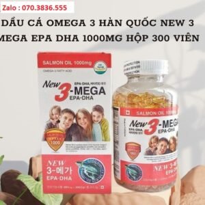 Dầu Cá Omega 3 Hàn Quốc New 3 Mega EPA DHA 1000mg Hộp 300 Viên Dau Ca Omega 3 Han Quoc New 3 Mega EPA DHA 1000mg Hop 300 Vien 3