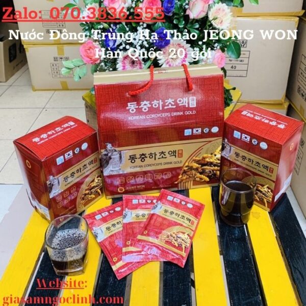 Nước Đông Trùng Hạ Thảo JEONG WON Hàn Quốc 20 gói