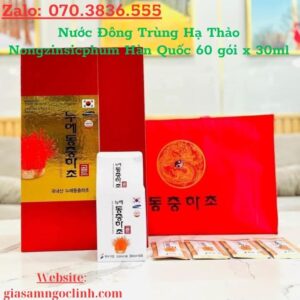 Nuoc Dong Trung Ha Thao Nongzinsicphum Han Quoc 60 goi x 30ml 2