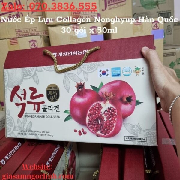 Nước Ép Lựu Collagen Nonghyup Hàn Quốc 30 gói x 50ml