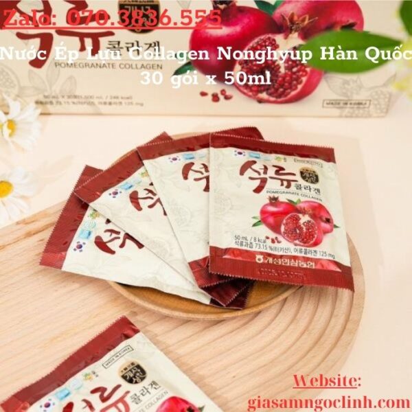 Nước Ép Lựu Collagen Nonghyup Hàn Quốc 30 gói x 50ml