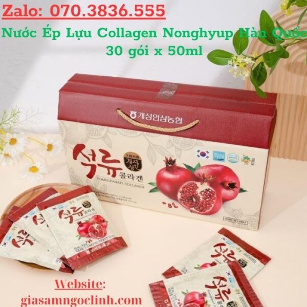 Nước Ép Lựu Collagen Nonghyup Hàn Quốc 30 gói x 50ml