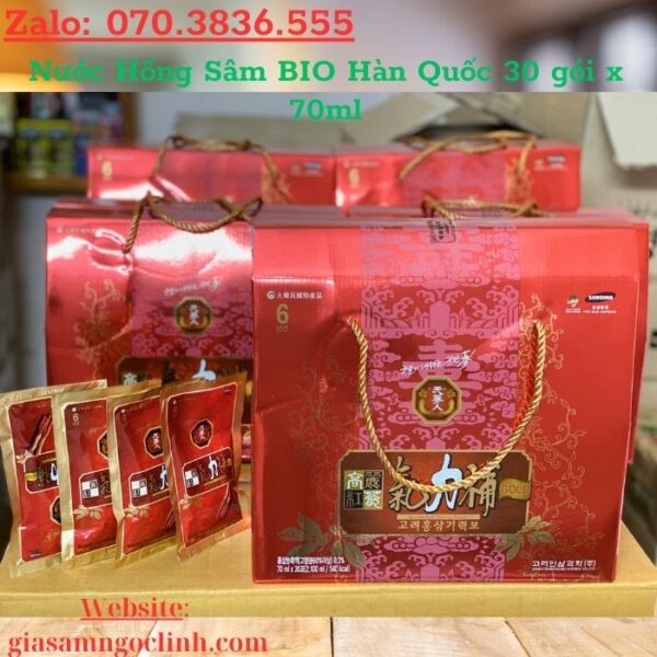 Nước Hồng Sâm BIO Hàn Quốc 30 gói x 70ml