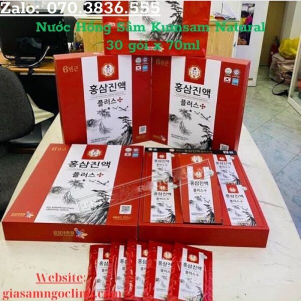 Nước Hồng Sâm Kumsam Natural 30 gói x 70ml