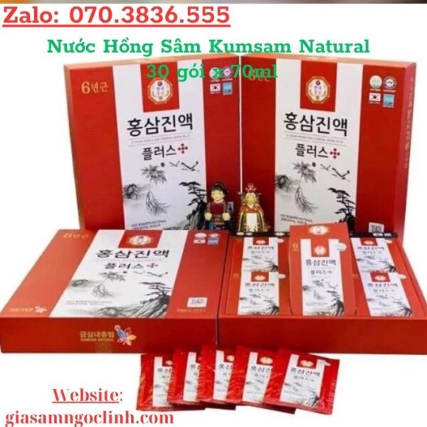 Nước Hồng Sâm Kumsam Natural 30 gói x 70ml