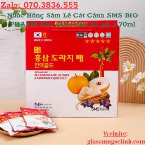 Nước Hồng Sâm Lê Cát Cánh SMS BIO PHARM Hàn Quốc 30 gói x 70ml