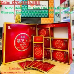 Nuoc Hong Sam Linh Chi KGS Korean Ginseng Linhzhi Liquid Gold 60 goi x 50ml 2