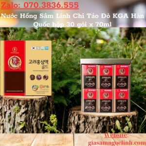 Nuoc Hong Sam Linh Chi Tao Do KGA Han Quoc hop 30 goi x 70ml 1