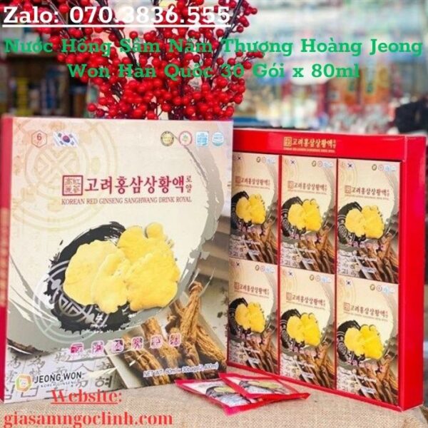 Nước Hồng Sâm Nấm Thượng Hoàng Jeong Won Hàn Quốc 30 Gói x 80ml