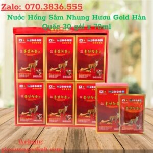 Nuoc Hong Sam Nhung Huou Gold Han Quoc 30 goi x 70ml 3