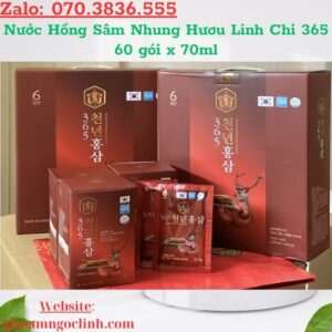 Nuoc Hong Sam Nhung Huou Linh Chi 365 60 goi x 70ml 1