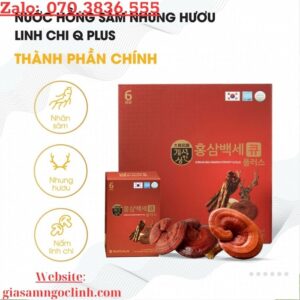 Nuoc Hong Sam Nhung Huou Linh Chi Q Plus Nonghyup KGS 30 goi x 50ml 1