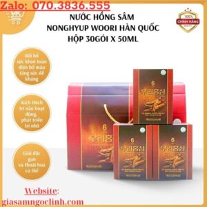 Nuoc Hong Sam NongHyup Woori Han Quoc 30 goi x 70ml 1