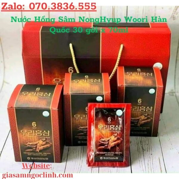 Nước Hồng Sâm NongHyup Woori Hàn Quốc 30 gói x 70ml