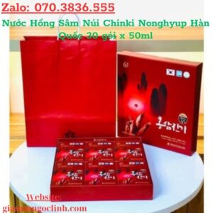 Nước Hồng Sâm Núi Chinki Nonghyup Hàn Quốc 30 gói x 50ml Nuoc Hong Sam Nui Chinki Nonghyup Han Quoc 30 goi x 50ml 2