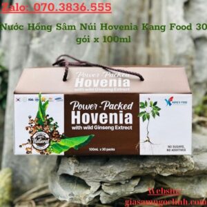 Nước Hồng Sâm Núi Hovenia Kang Food 30 gói x 100ml