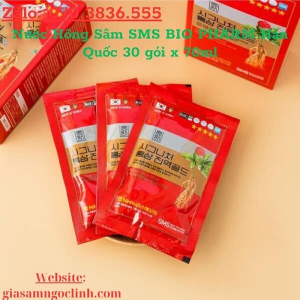 Nước Hồng Sâm SMS BIO PHARM Hàn Quốc 30 gói x 70ml