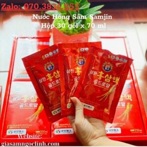 Nước Hồng Sâm Samjin Hộp 30 gói x 70 ml Nuoc Hong Sam Samjin Hop 30 goi x 70 ml 3