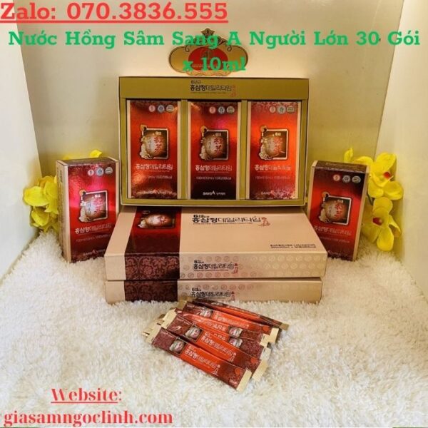 Nước Hồng Sâm Sang A Người Lớn 30 Gói x 10ml