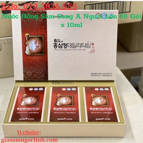 Nước Hồng Sâm Sang A Người Lớn 30 Gói x 10ml