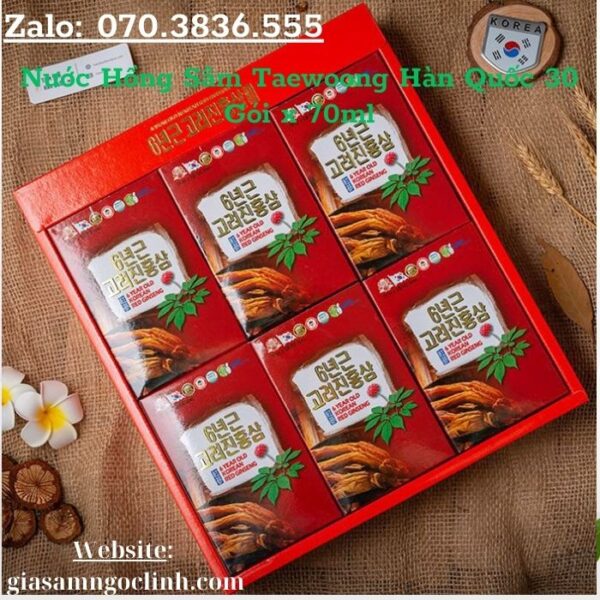 Nước Hồng Sâm Taewoong Hàn Quốc 30 Gói x 70ml