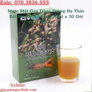 Nước Mát Gan Đông Trùng Hạ Thảo Kết Hợp Nghệ Vàng 70ml x 30 Gói Nuoc Mat Gan Dong Trung Ha Thao Ket Hop Nghe Vang 70ml x 30 Goi KGA 1