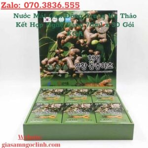 Nước Mát Gan Đông Trùng Hạ Thảo Kết Hợp Nghệ Vàng 70ml x 30 Gói Nuoc Mat Gan Dong Trung Ha Thao Ket Hop Nghe Vang 70ml x 30 Goi KGA 2