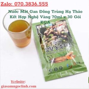 Nước Mát Gan Đông Trùng Hạ Thảo Kết Hợp Nghệ Vàng 70ml x 30 Gói Nuoc Mat Gan Dong Trung Ha Thao Ket Hop Nghe Vang 70ml x 30 Goi KGA 3