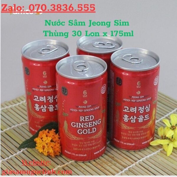 Nước Sâm Jeong Sim Thùng 30 Lon x 175ml