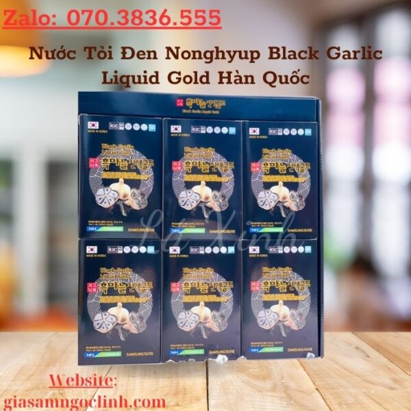 Nước Tỏi Đen Nonghyup Black Garlic Liquid Gold Hàn Quốc 30 gói x 70ml