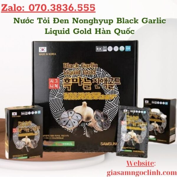 Nước Tỏi Đen Nonghyup Black Garlic Liquid Gold Hàn Quốc 30 gói x 70ml